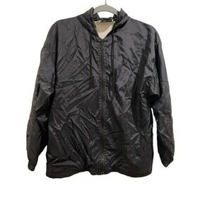 Vintage Women's Small Windbreaker Goolagong Black w/ Hood